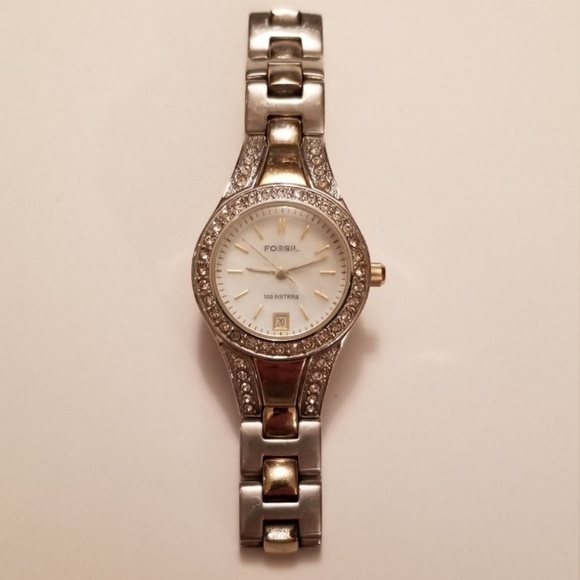 Fossil Blue AM-3979 Gold and Silver - Picture 1 of 5